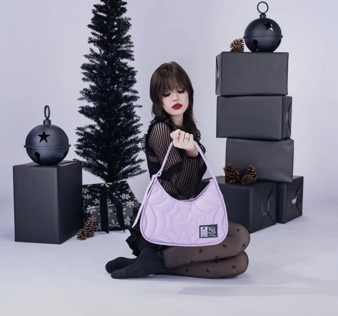 Lilac web Shoulder Bag