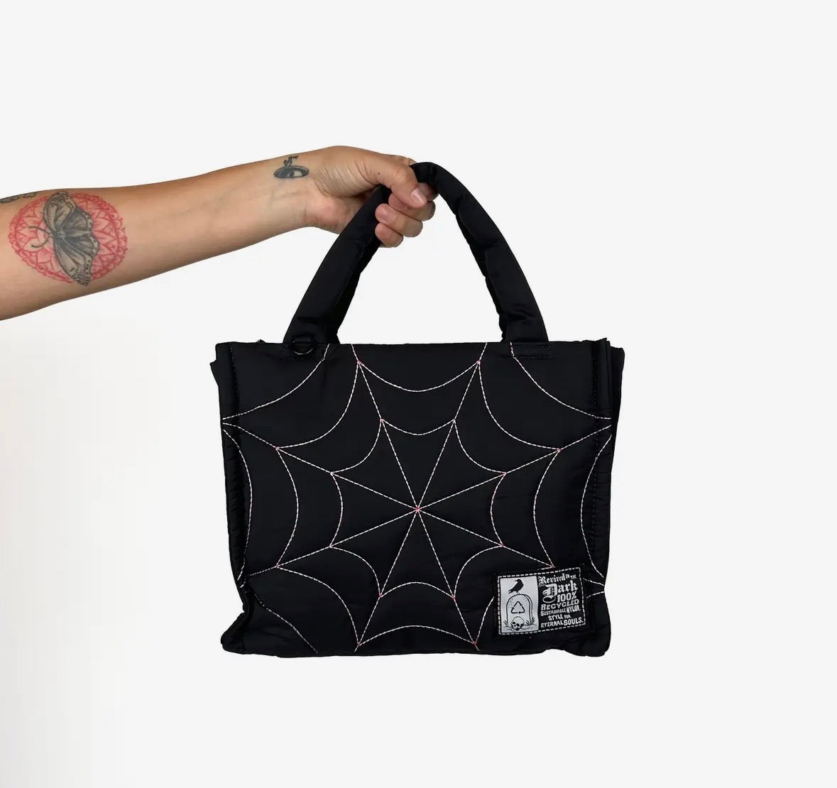 Spiderweb Puff Tote Pink