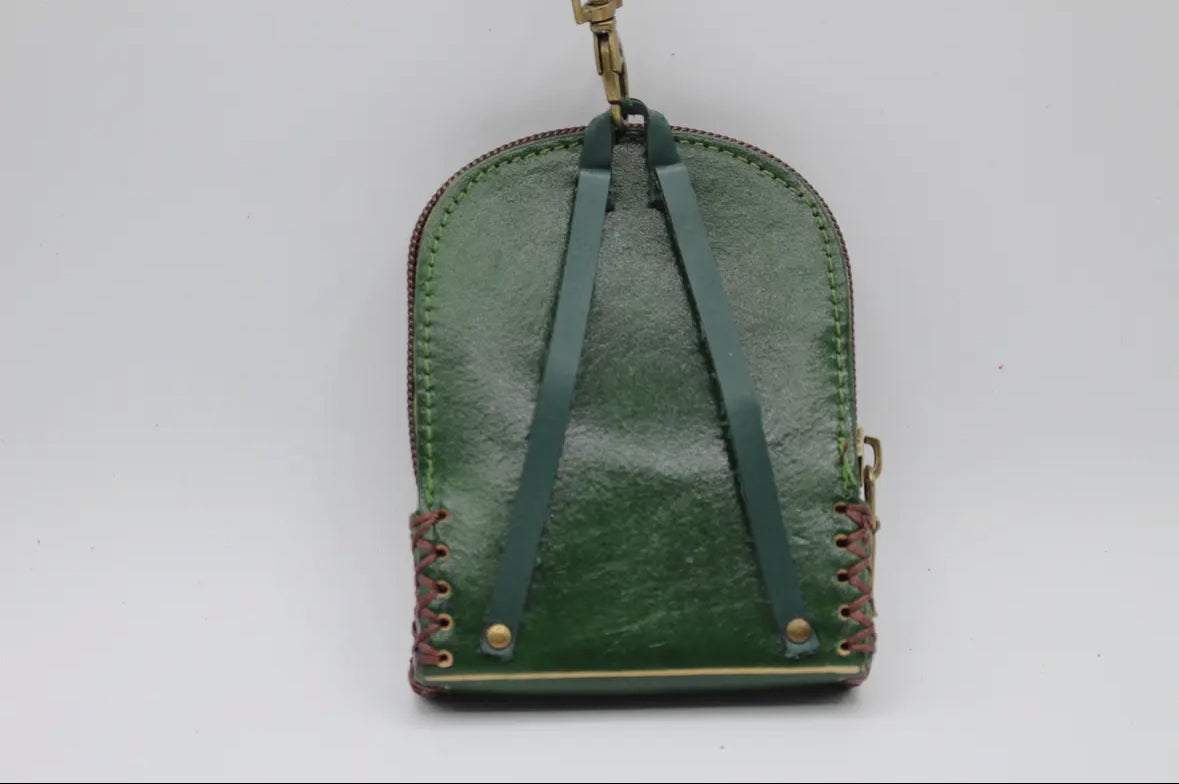 Leather Batpack Coin Purse