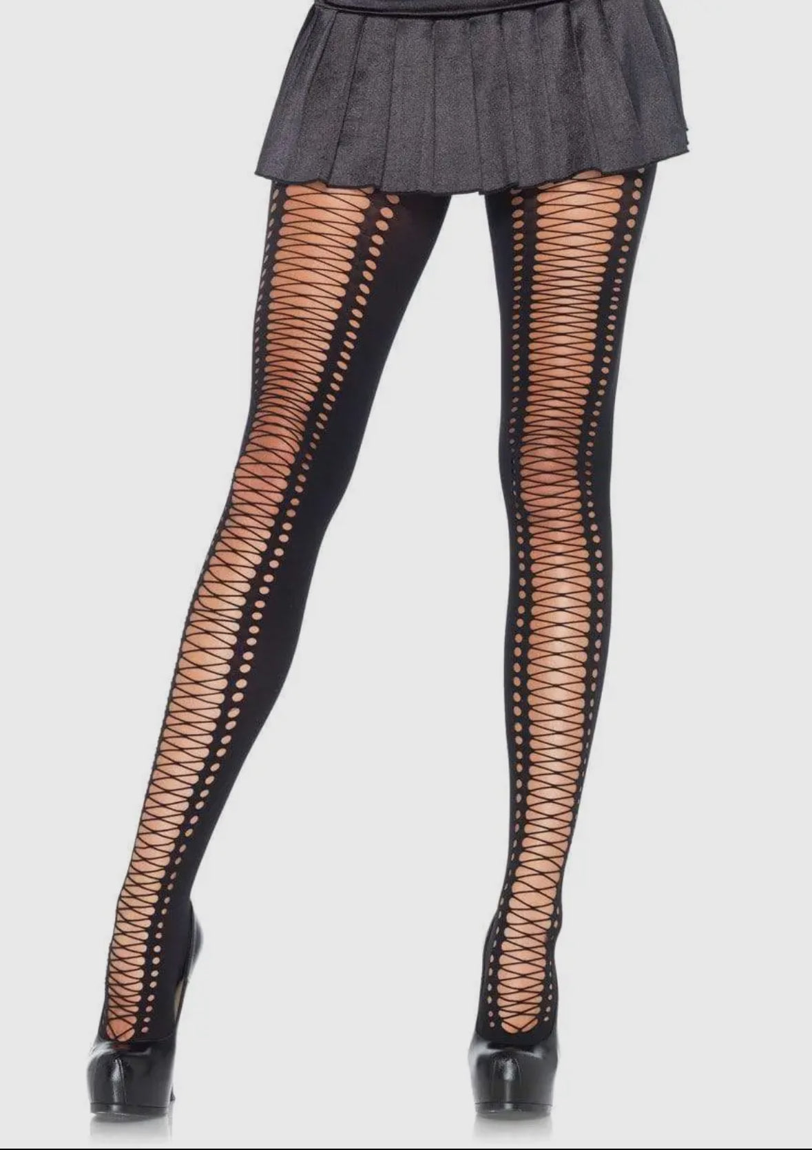 Crochet Lace Up Tights