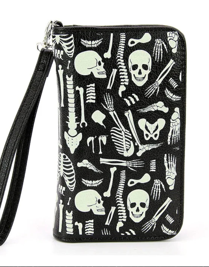 Glow in the Dark Skeleton Parts Wallet