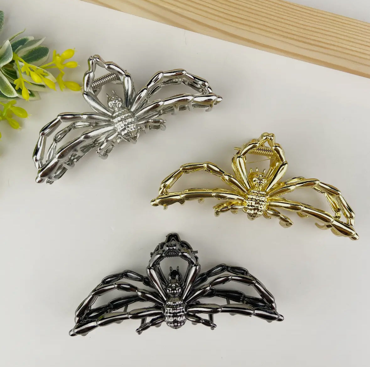 wide Spider Metal Hair Claw