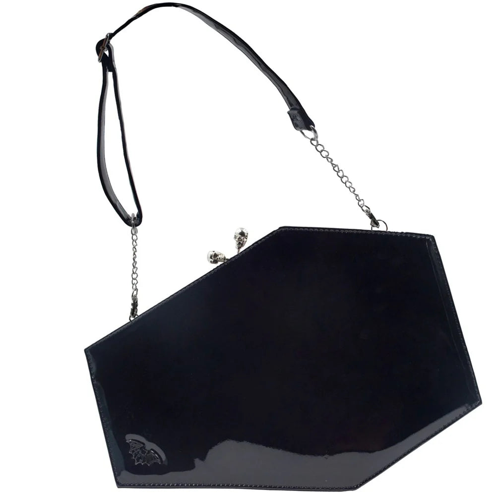Skull Kiss Coffin Handbag