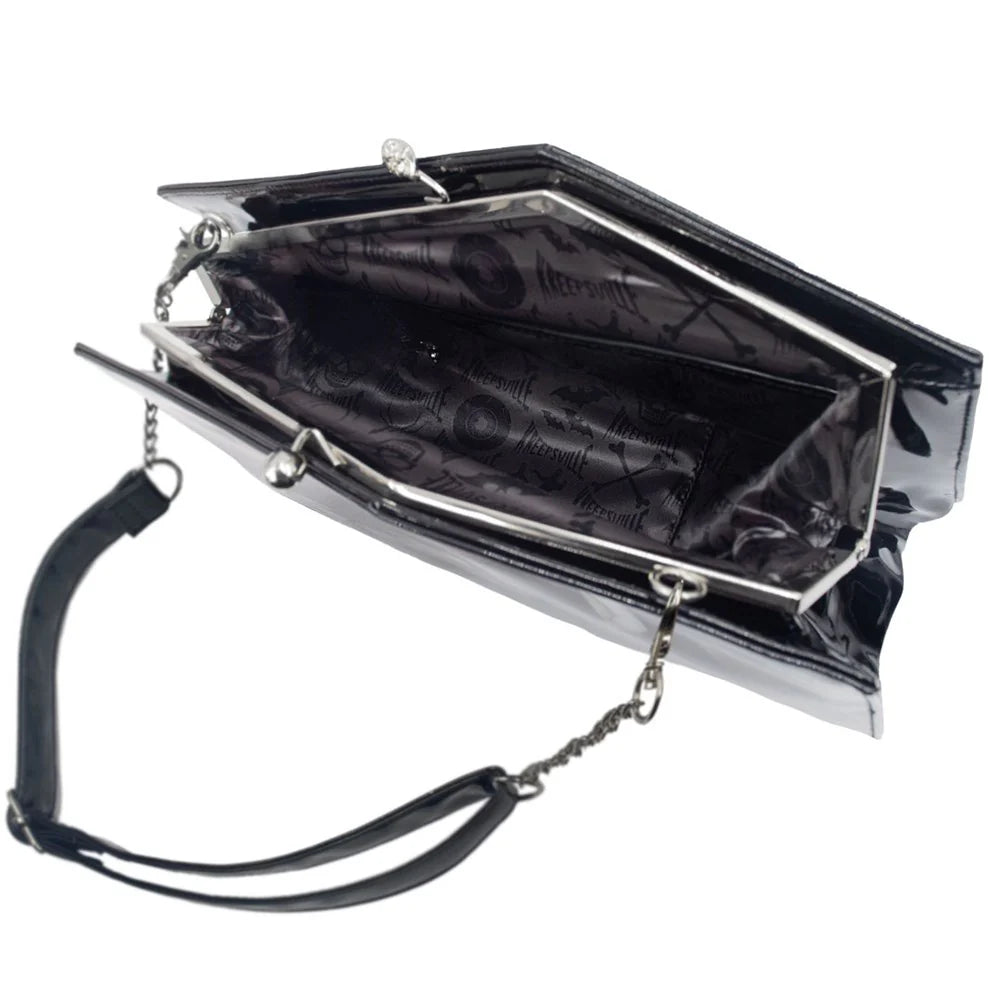 Skull Kiss Coffin Handbag