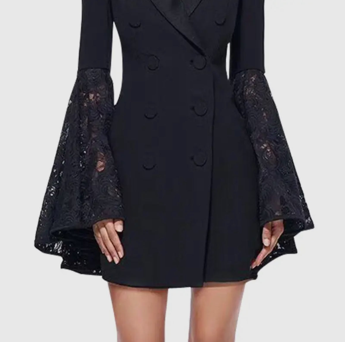 Lace Sleeve Blazer/Dress