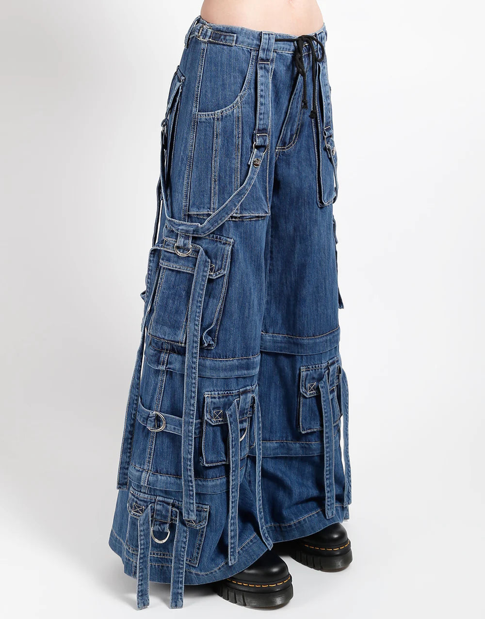 Denim Strap Zip off pant