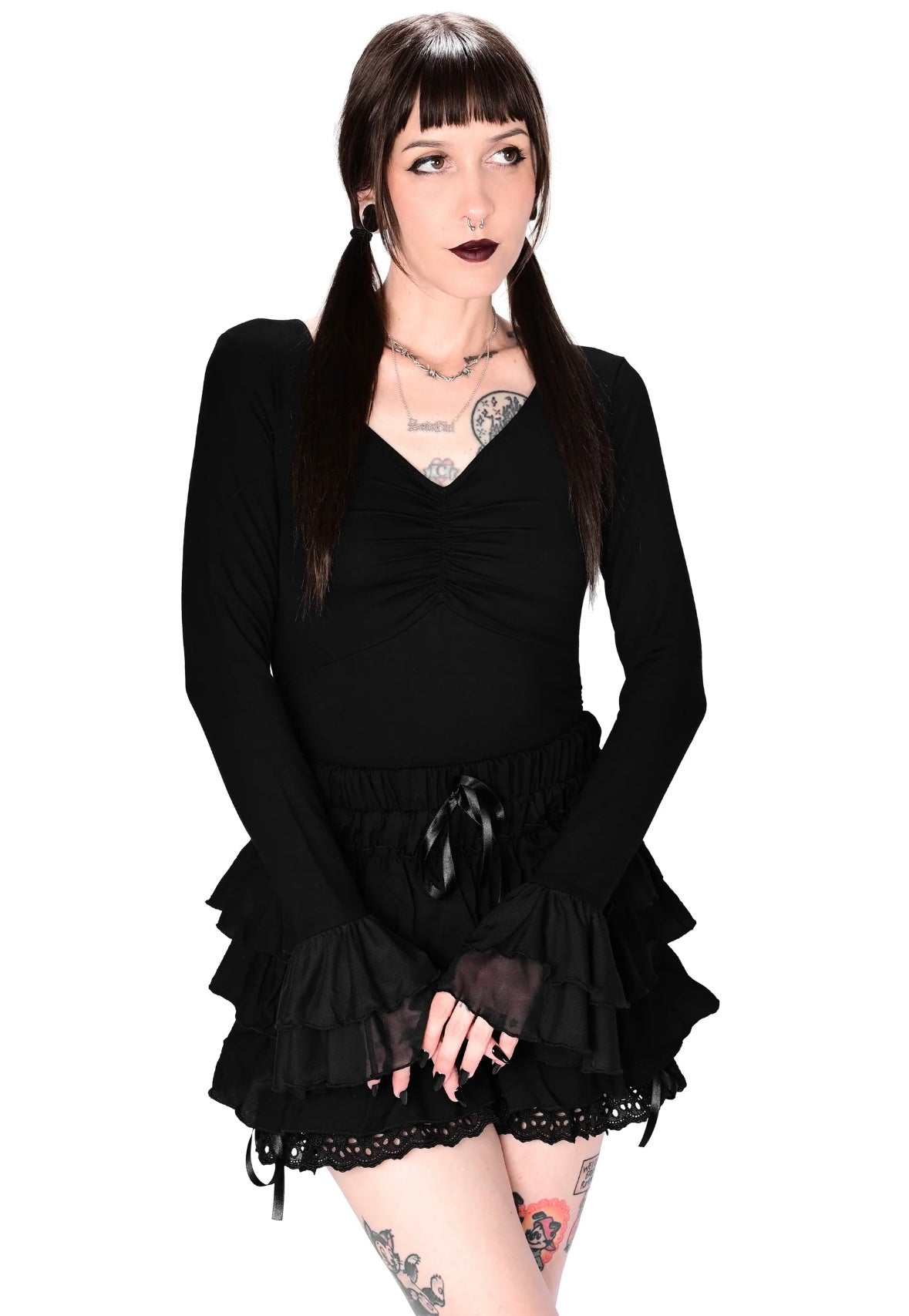 Black Ruffle Bloomers