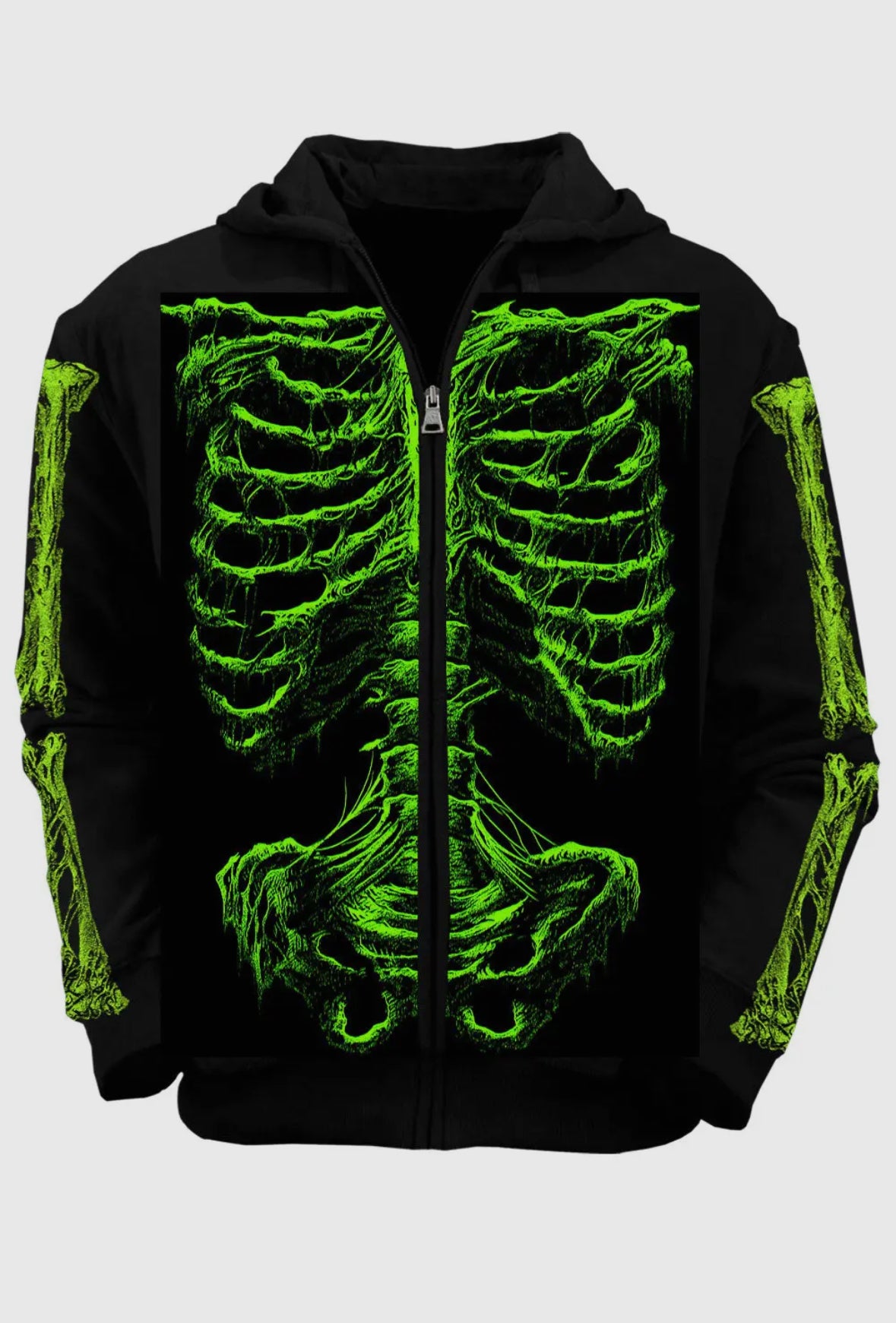 Zombie Rot Skeleton Zip up Hoodie