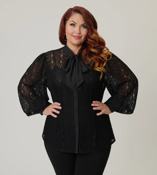 Black Lace Gwen Blouse