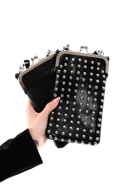 Studded Mini Crossbody Apple Leather