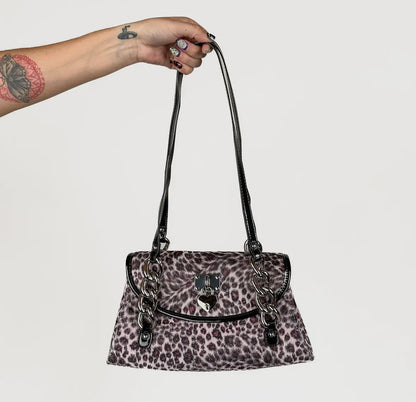 Velour Leopard Bag Pink