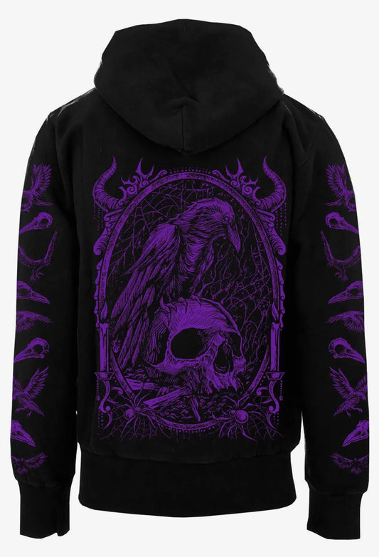 Death Raven Zip Hoodie