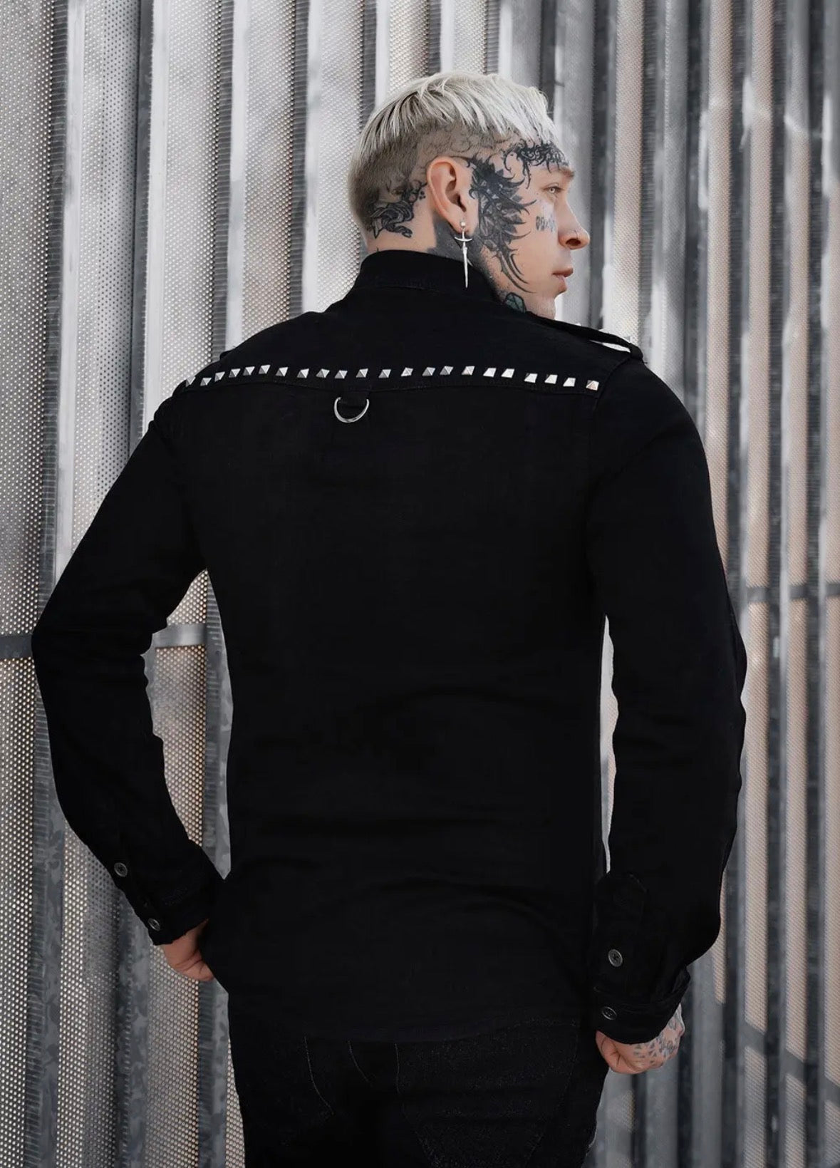 Wreckage Studded Shoulder Shirt