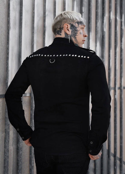 Wreckage Studded Shoulder Shirt