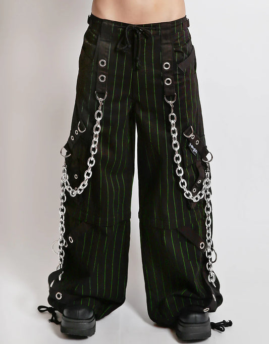 Power Chain Pant Black/Green Stripe