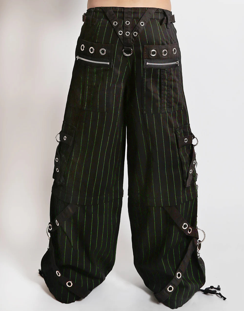 Power Chain Pant Black/Green Stripe