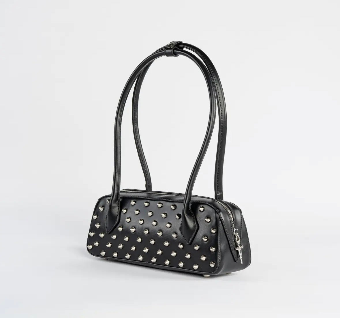Dravena Spiked Baguette Bag Black