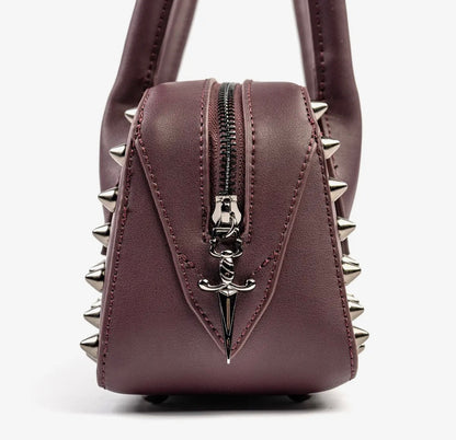 Dravena Spiked Baguette Bag Plum