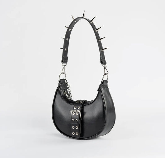 Chain & Spike Handbag black