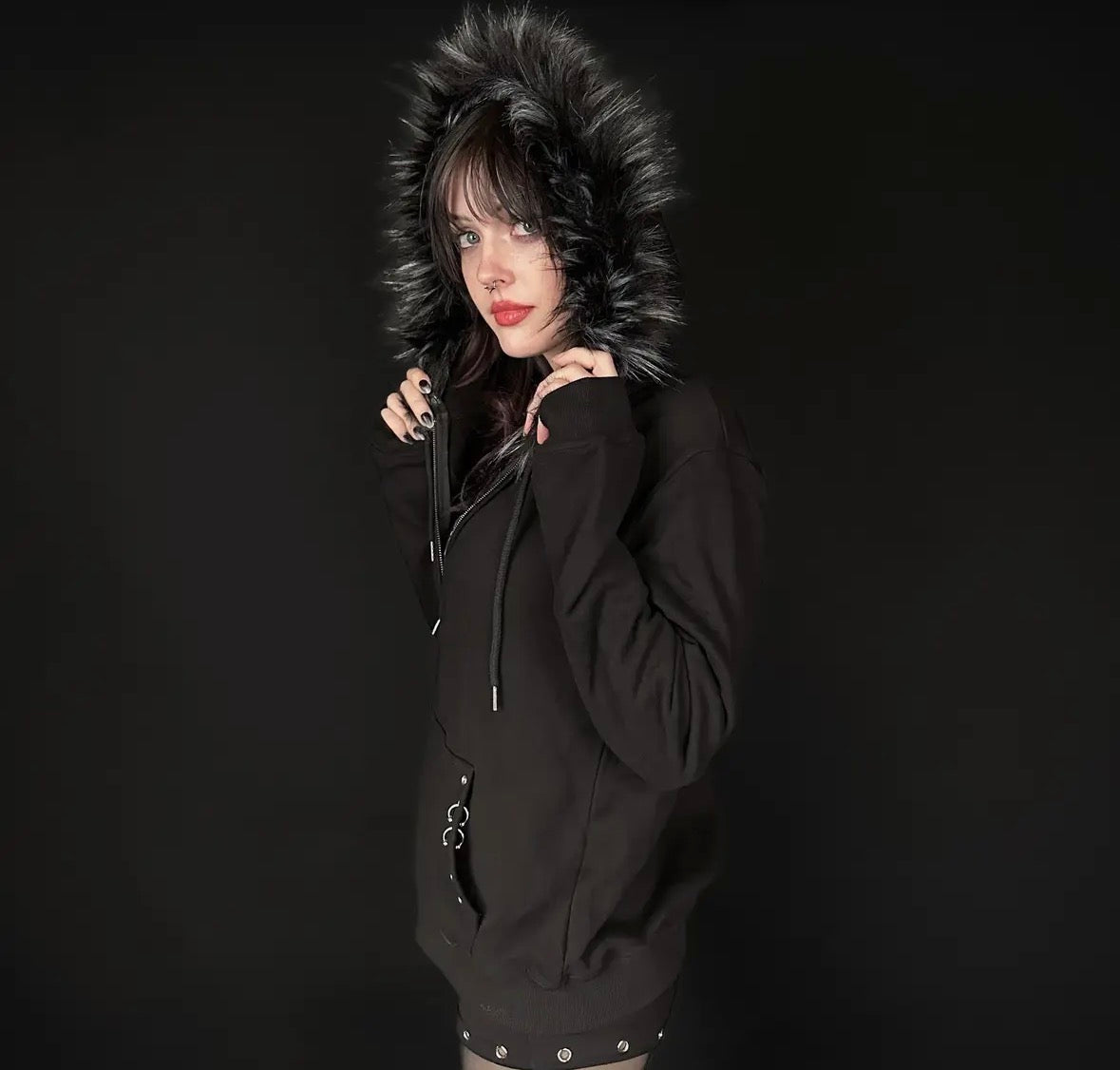 Wicked Misfit Fur-Lined Hoodie