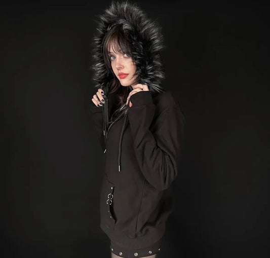 Wicked Misfit Fur-Lined Hoodie
