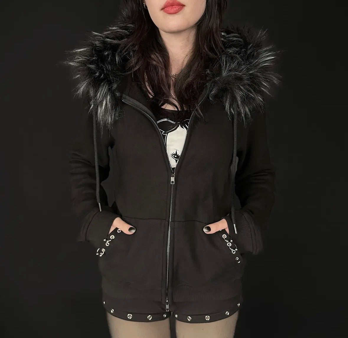 Wicked Misfit Fur-Lined Hoodie