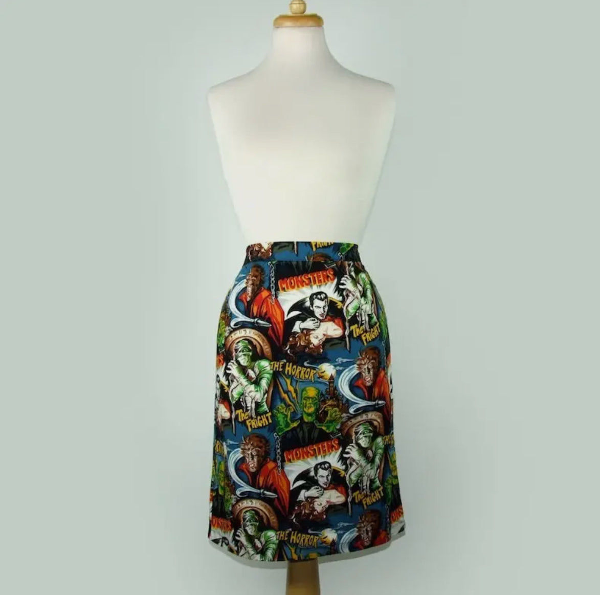 Pin Up Monster Pencil Skirt