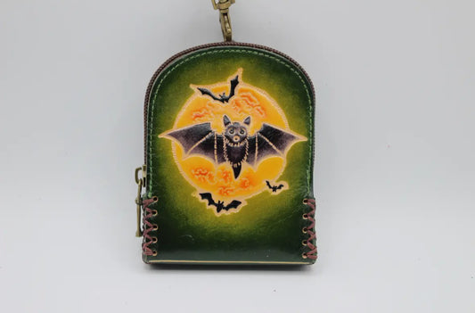 Leather Batpack Coin Purse