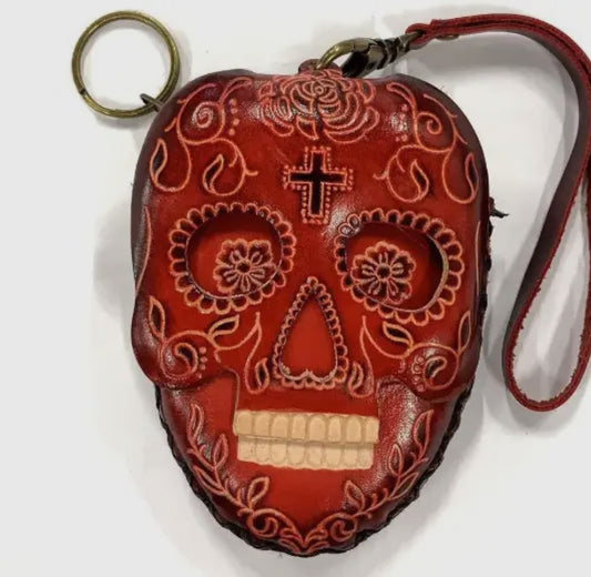 Leather Skull Coin Purse