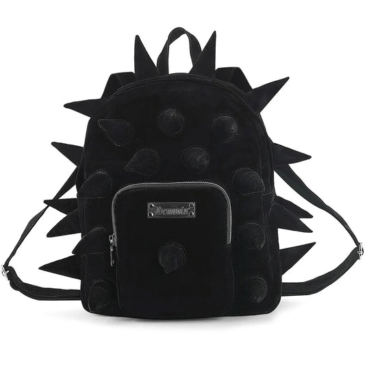 Demonia Velvet spike backpack