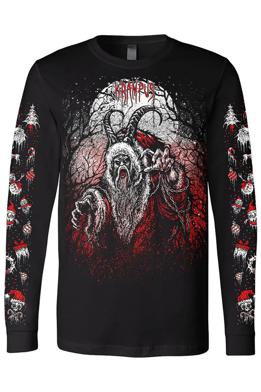 Naughty List Krampus long sleeve tee