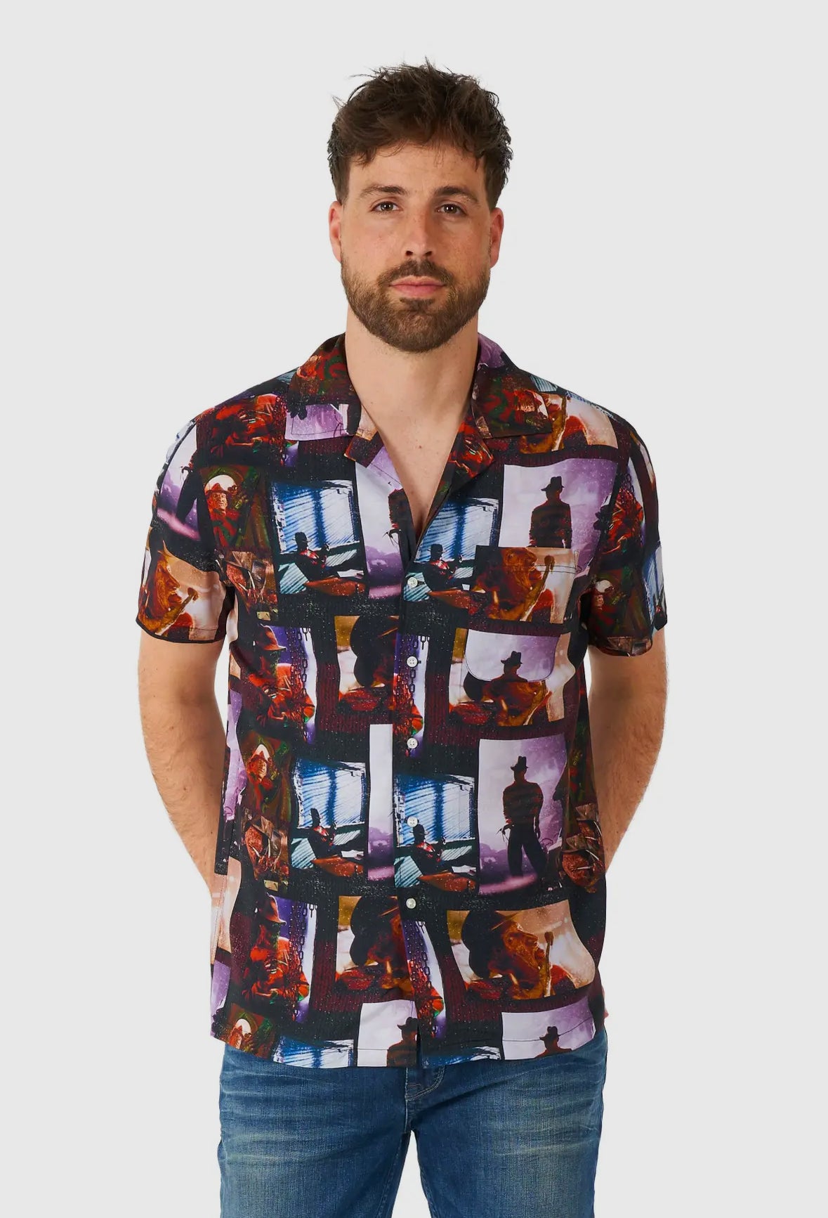 Nightmare On Elm St. Button Up