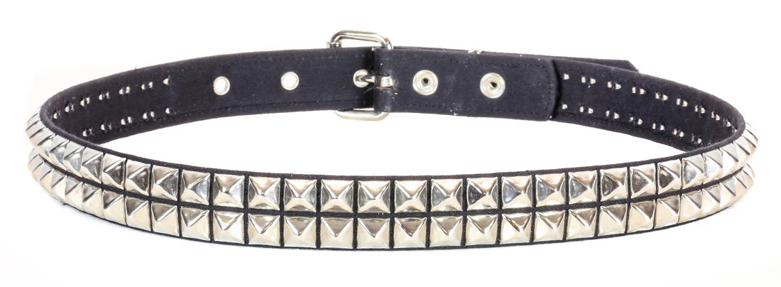 2row Canvas Studded Belt