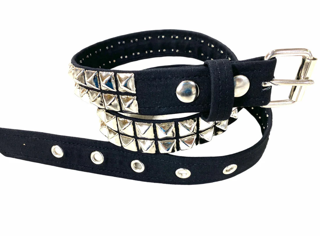 2row Canvas Studded Belt