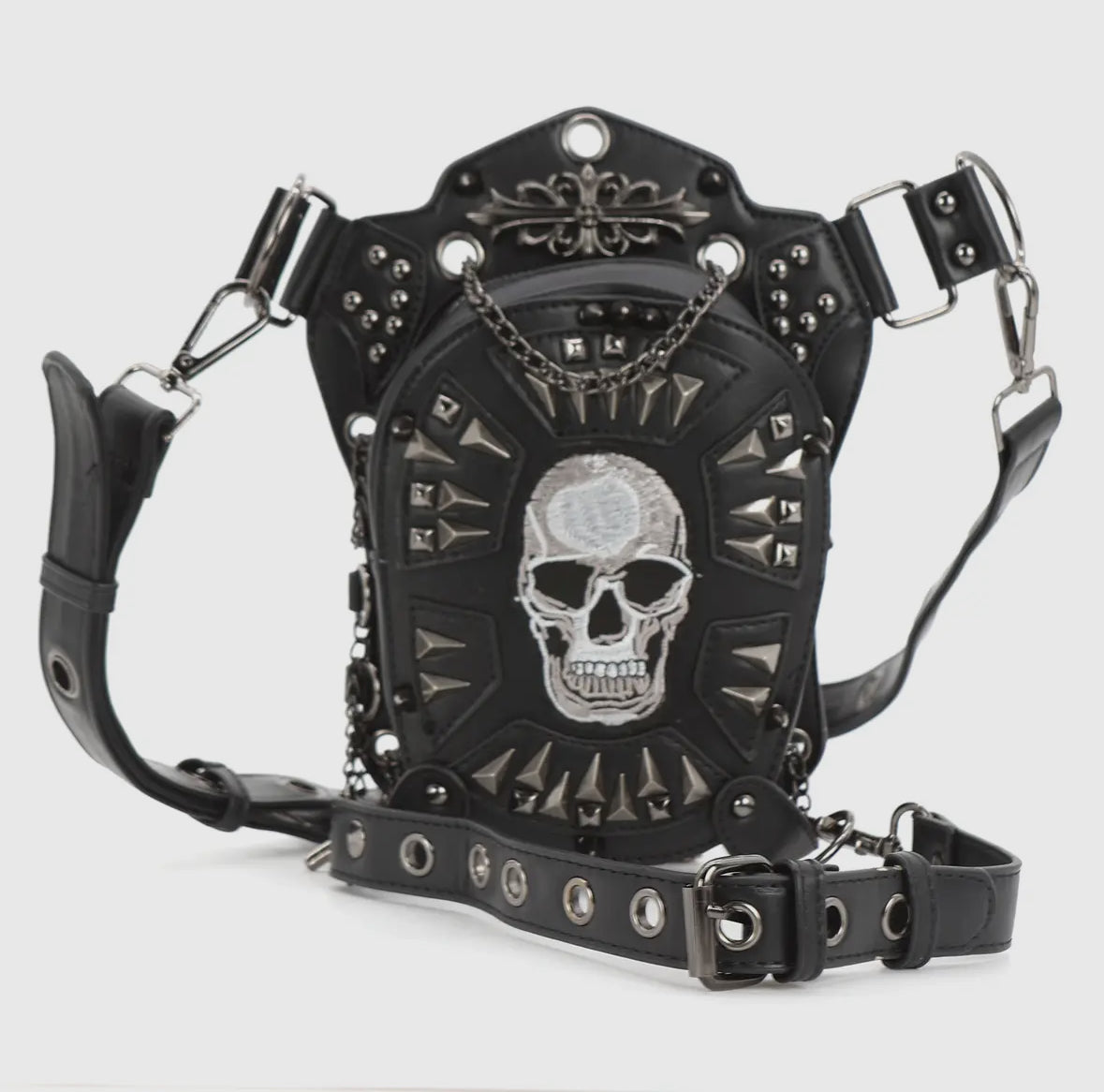 Convertible Skull Shoulder Bag/Waist Pack