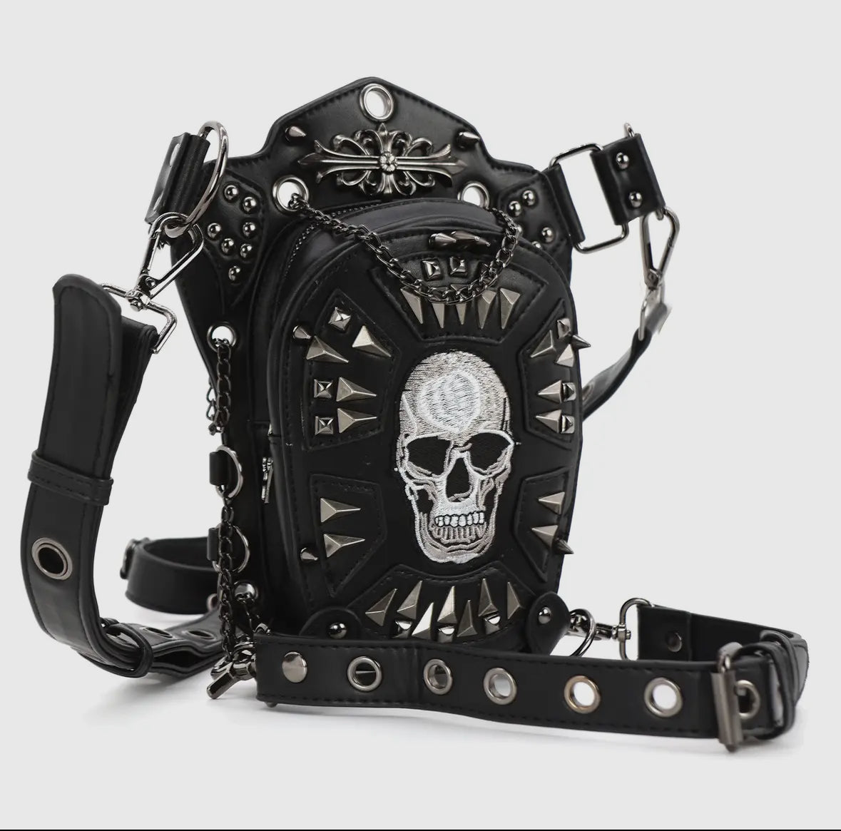 Convertible Skull Shoulder Bag/Waist Pack