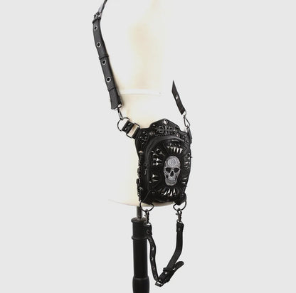 Convertible Skull Shoulder Bag/Waist Pack