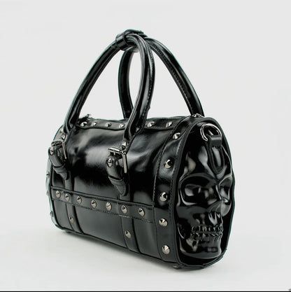 Dual Skull Satchel Bag