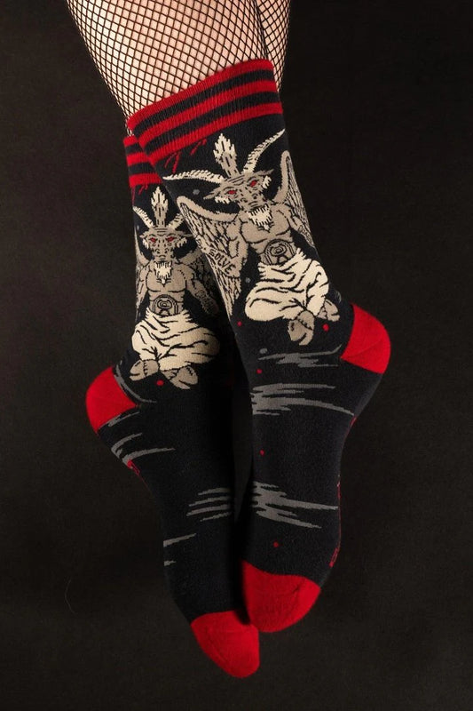 Evil Af Baphomet Socks