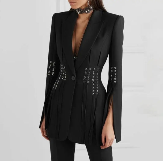 Metal Lace up Blazer