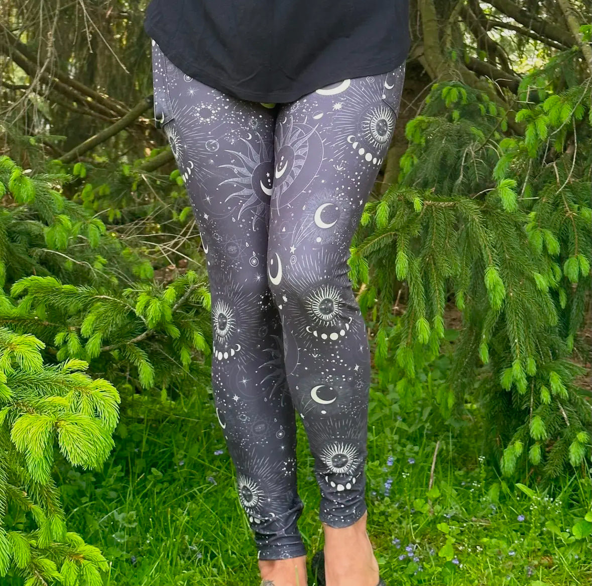 celestial sun&moon leggings