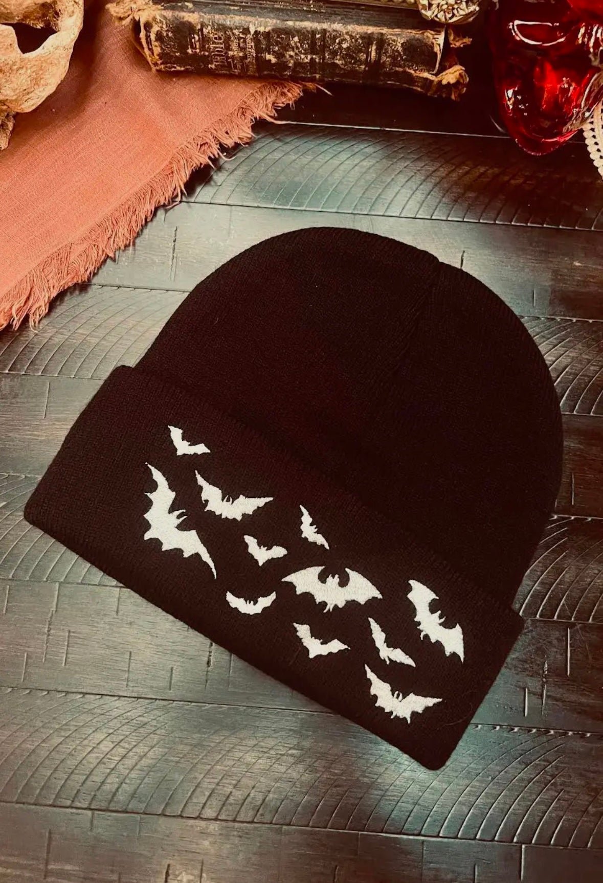 White Bats Beanie