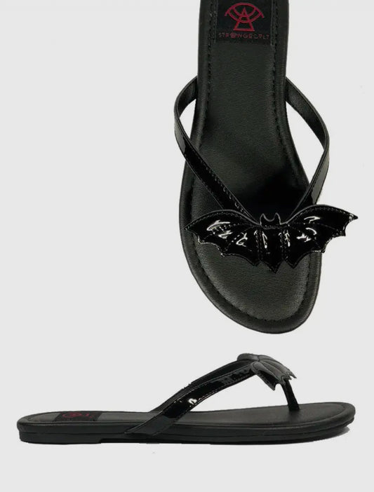 Betty Bat Patent Flip Flops