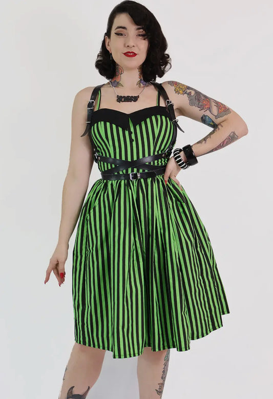 Green Stripe Sundress