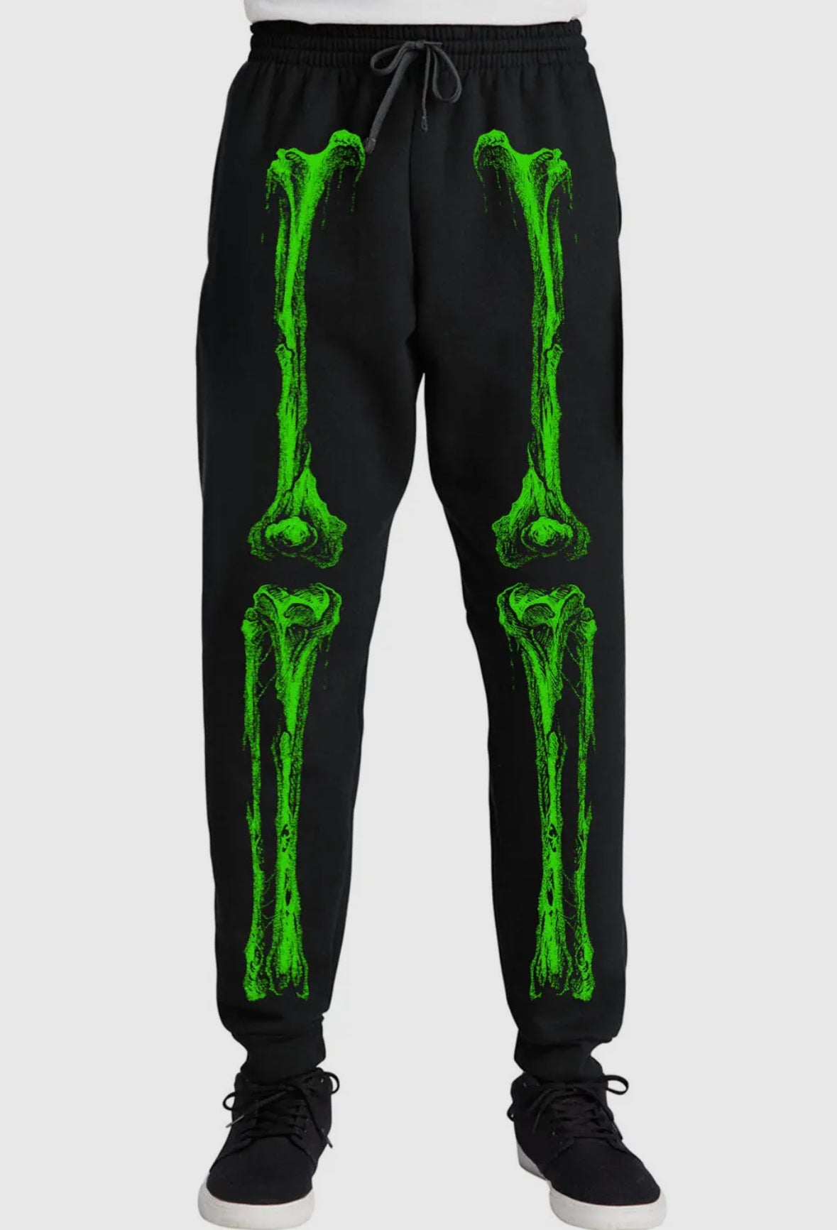 Green Skeleton Joggers