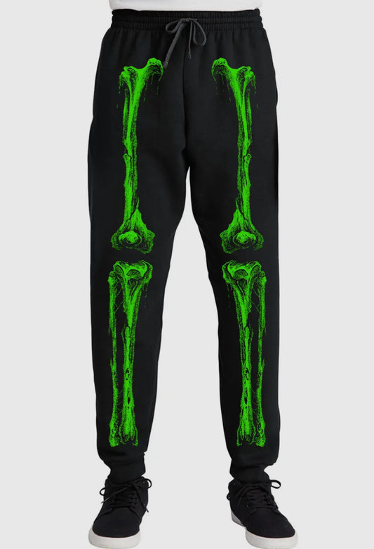 Green Skeleton Joggers
